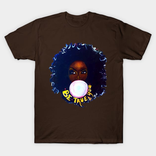 Afro Hair Brown Skin T-Shirt by EllenDaisyShop